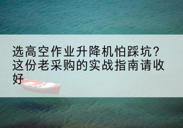 高县高空作业升降机厂家推荐-选高空作业升降机怕踩坑？这份老采购的实战指南请收好