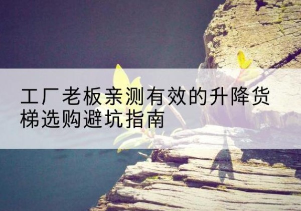 高县升降货梯怎么选-工厂老板亲测有效的升降货梯选购避坑指南
